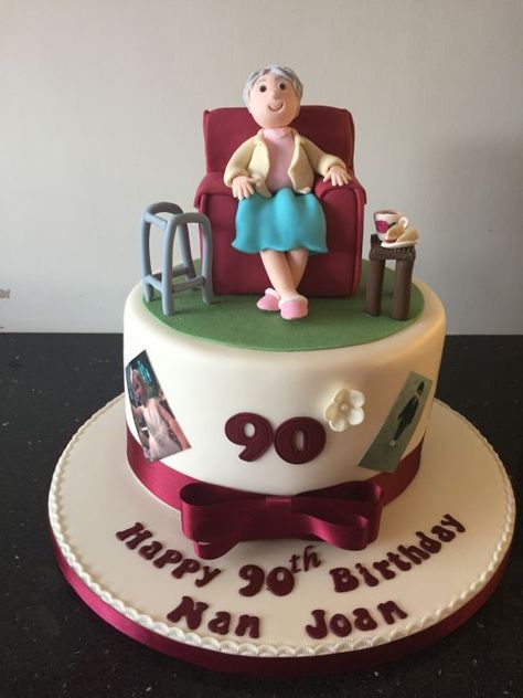 90th Bday Cake Ideas, 90 Cake 90th Birthday, 90th Birthday Cake Ideas For Grandma, Birthday Cake For Grandma Grandmothers, 80 Cake Birthdays, Cakes For Grandmother Birthday, Cake Design For Grandma Birthday, Birthday Cakes For Grandma, Cakes For Grandmas Birthday