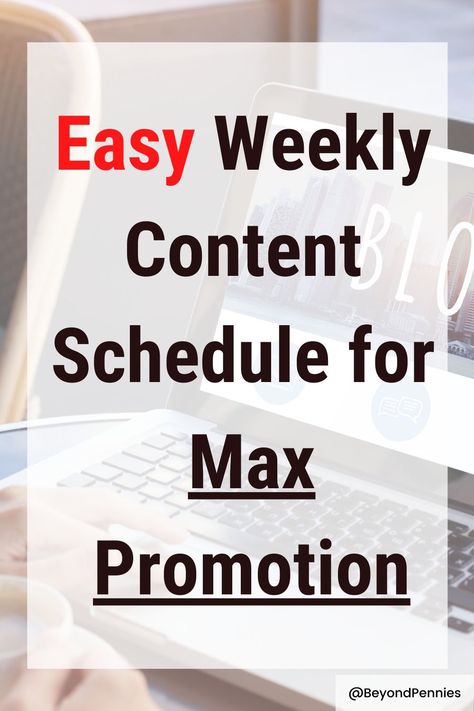 Easy Weekly Content Schedule for Max Promotion Content Schedule Template, Content Schedule, Pull Quotes, Email Marketing Tools, Weekly Goals, Blog Tools, Schedule Template, Blog Content, Blog Website