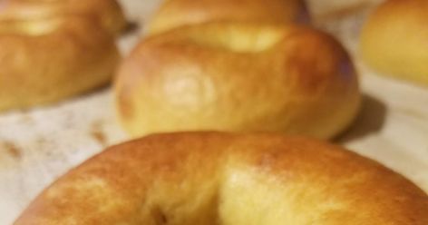 I recently saw brioche bagels at the grocery store and, quite frankly, they looked terrible. I was pretty sure I could make a vegan vers... Bagels Recipe, Biscuit Rolls, Vegan Bakery, Cooking Sweet Potatoes, Bagel Recipe, Vegan Bread, Instant Yeast, Vegan Butter, Vegan Dishes