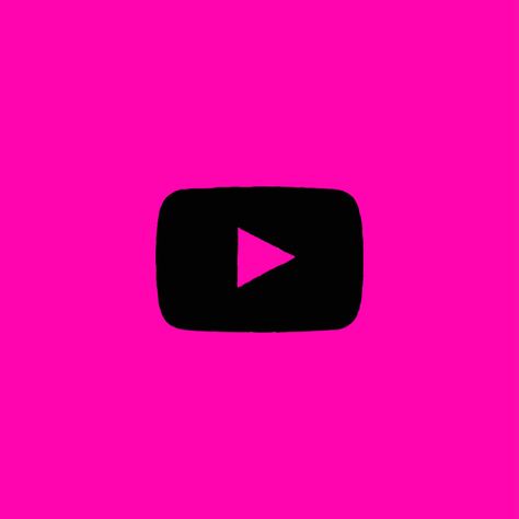 Hot Pink Youtube Icon, Pink Youtube Icon, Pink Youtube, Youtube Icon, App Icon, Hot Pink, Screen, Pink, Quick Saves