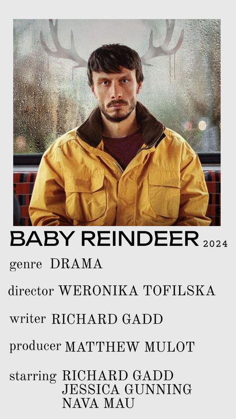 Polaroid poster Baby Reindeer tv Poster Baby, Baby Reindeer, Polaroid Poster, Reindeer, Tv Series, Drama, Tv