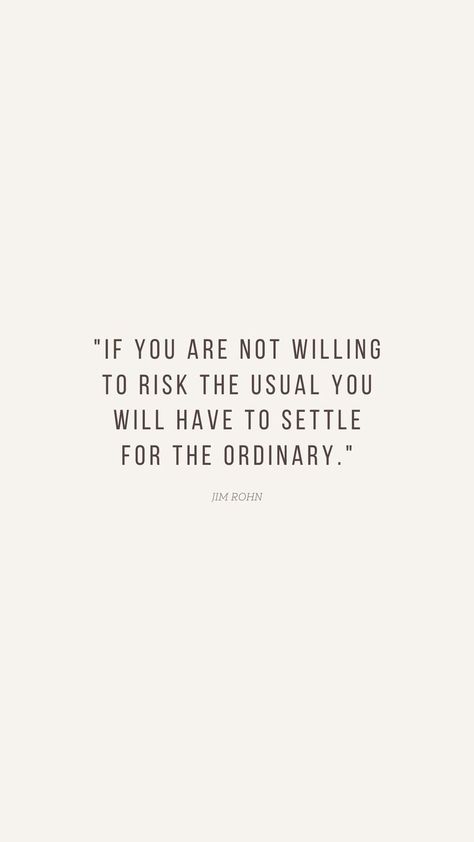 "If you are not willing to risk the usual you will have to settle for the ordinary." - Jim Rohn #quotes #aestheticquotes #thoughts #positivequotes #motivation Jim Rohn Quotes, Jim Rohn, The Ordinary, Positive Quotes, Instagram Photos, Photo And Video, Instagram Photo, Quotes, Instagram