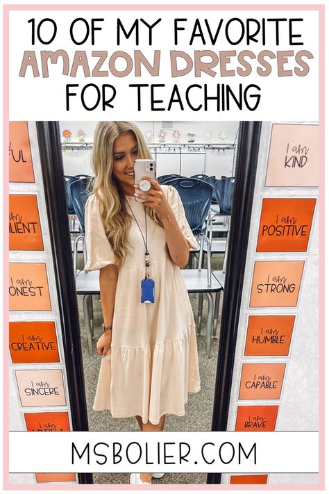 Favorite Teacher Dresses Clothing For Teachers, Grade 10 Outfits, How To Dress As A Teacher, Maxi Skirt Outfit Teacher, Elementary Outfits Teachers, Hs Teacher Outfits, Trending Teacher Outfits, Work Outfits Women School, Affordable Teacher Outfits