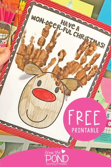 Reindeer Crafts Preschool, Classroom Christmas Activities, Play Dough Mats, Dough Mats, December Crafts, From The Pond, Preschool Christmas Crafts, Reindeer Gifts, Christmas Week