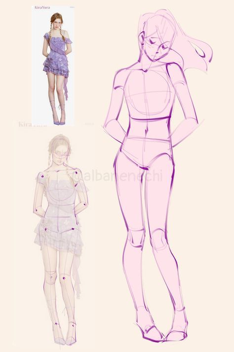 Full Body Pose Refrences, One Character Poses, Person Holding Out Hand Reference, 3/4 Body Reference, Cute Anime Poses Base, Cute Poses Standing, Sketched Poses, Belt Reference Drawing, Bubbly Poses