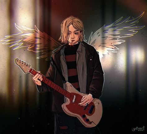 Nirvana Fan Art, Kurt Cobain Art, Nirvana Art, Blues Art, Nirvana Kurt Cobain, Nirvana Kurt, Grunge Band, Anime Ninja, Butler Anime