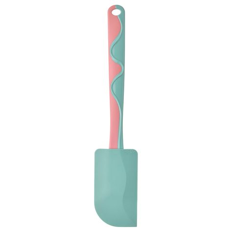 GUBBRÖRA rubber spatula, turquoise/pink Leave no trace behind! With this bendy silicone spatula you scrape up all ingredients from bowls and containers. Use it on non-stick surfaces too, and its soft material means that you avoid scratches. Rubber Spatula, Ikea Food, Ribba Frame, Ikea Website, Cake Carrier, Turquoise Rose, Organization Furniture, Buy Candles, Ikea Storage