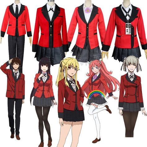 Japanese High School Uniform, Kakegurui Cosplay, Anime Kakegurui, Jabami Yumeko, Japanese High School, High School Uniform, Women Suits, Yumeko Jabami, Anime Costumes