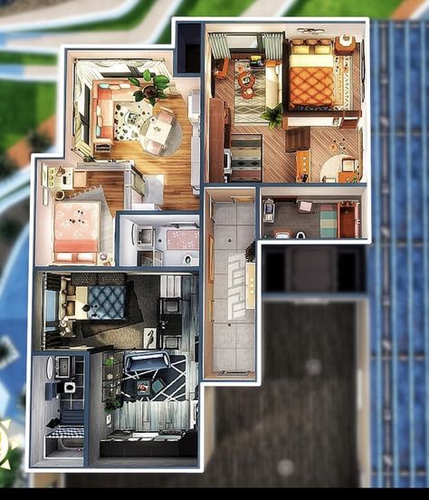 930 Medina Studios Sims 4 Layout, 920 Medina Studios Sims 4 Floor Plan, San Myshuno Apartments Layout, 920 Medina Studios Sims 4 Layout, Sims 4 Appartement Plan, Sims 4 San Myshuno Apartment, Sims 4 Apartment Layout City Living, Japanese Apartment Layout, Sims 4 Apartment Layout