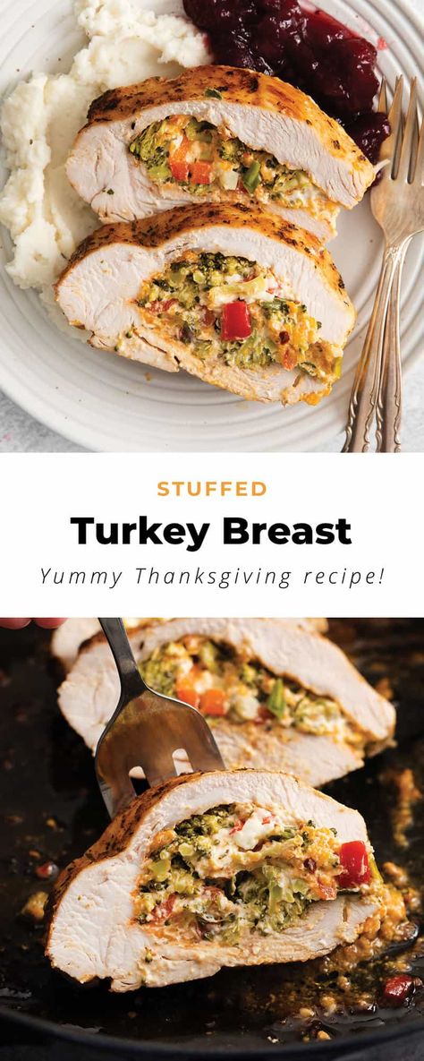 Stuffed Turkey Cutlets, Stuffed Turkey Breast Thanksgiving, Stuffed Turkey Breast Recipes, Turkey Bread, Stuffed Turkey Breast, Turkey Breast Recipes, Quick Turkey, Creamed Turkey, Turkey Prep