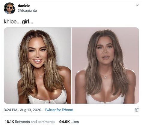 Khloe Kardashian mocked on Twitter for heavily-filtered selfie | Daily Mail Online Khloe Kardashian Style, Khloe Kardashian Photos, Keeping Up With The Kardashian, Kloe Kardashian, Kardashian Hair, Jenner Family, Kardashian Photos, Kardashian Style, Kendall And Kylie