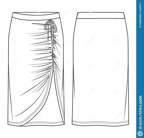 Vector Mini Skirt with Gathered Detail Fashion CAD Stock Vector - Illustration of skirt, drawing: 238555889 Skirt Technical Drawing, Skirt Drawing, Flat Drawings, Fabric Drawing, Mini Collection, Fashion Sewing Pattern, Technical Drawing, Fashion Sewing, Fashion Details