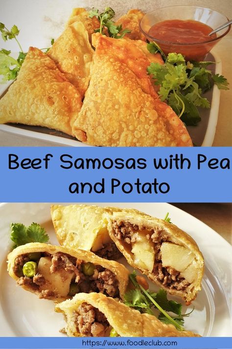 Beef Samosa Filling, Samosa Filling Recipe Ground Beef, Potato And Pea Samosa Recipe, Samosa Filling Recipe, Beef Samosa Recipe, Savoury Pastries, Samosa Recipes, Beef Samosa, Easy Samosa Recipes