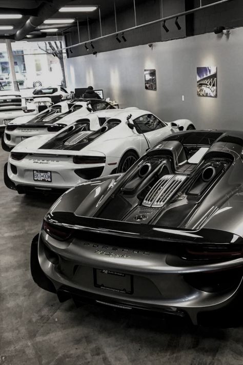 A Porsche Garage. | cXs Car Gang, Ferrari 812 Superfast, Ferdinand Porsche, Porsche Classic, Ferrari F40, Cool Sports Cars, Nissan Silvia, Best Luxury Cars, Porsche Cars