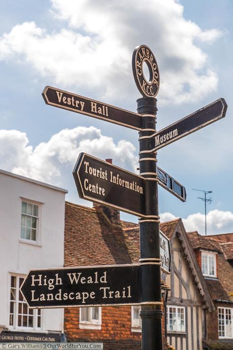 London Street Sign, Street Signs Aesthetic, Street Sign Design, Street Signage, Signs Design, Wooden Street, Kent England, The Tourist, Tourist Information