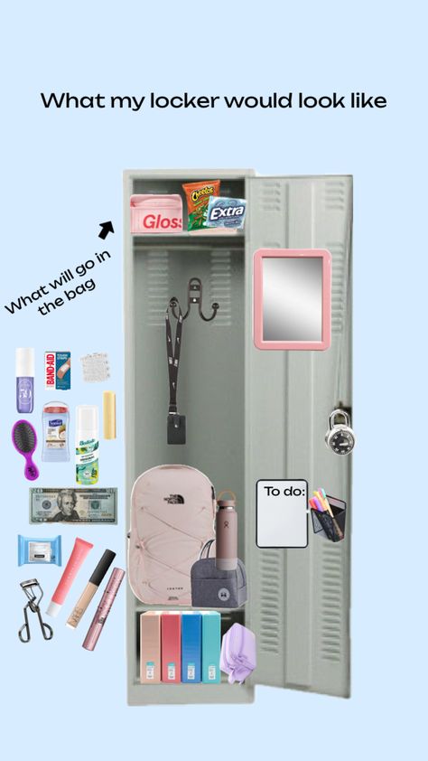 Locker Ideas Aesthetic, School Locker Ideas, Locker Essentials, Tips For 6th Grade, School Locker Organization, School Locker Decorations, Middle School Lockers, Small Lockers, Locker Ideas