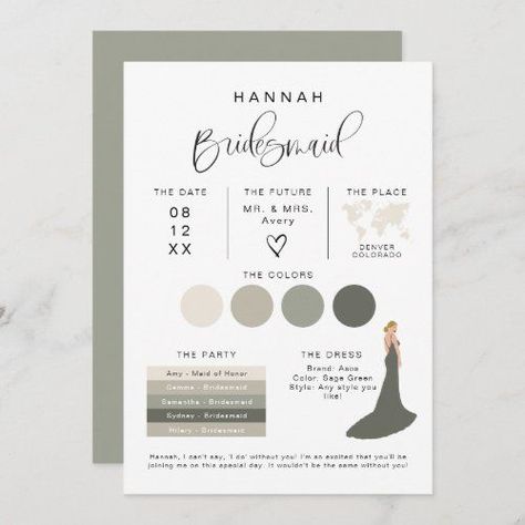 Bridesmaid Info Card, Bridesmaid Funny, Modern Bridesmaid, Minimal Wedding Invitation, Be My Bridesmaid Cards, Maid Of Honour, Bridal Party Proposal, Minimal Wedding, Bridesmaid Style