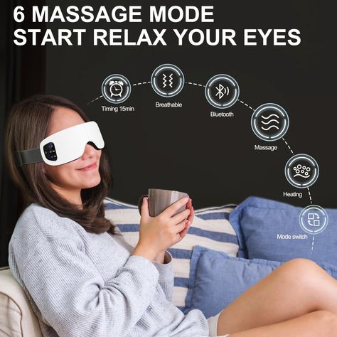 👁️ Relax, Refresh, Renew! 👁️ Give your eyes the care they deserve with the Eye Massager. Featuring soothing heat, smart airbags, and gentle vibrations, it’s designed to relieve tension and rejuvenate tired eyes. Perfect for unwinding after a long day—let your eyes experience ultimate relaxation. 🌟 Link for the product in bio! Tired Eyes, Blood Circulation, The Eye, Your Eyes, Relaxation, Massage, Heat, Skin