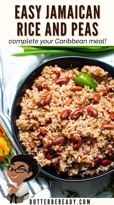 Jamaican Rice And Beans, Rice And Peas Jamaican, Jamaican Rice And Peas, Peas Rice, Jamaican Rice, Rice And Beans Recipe, Jamaica Food, Juneteenth Celebration, Carribean Food