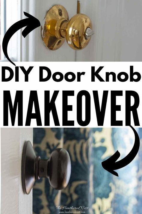 Affordable DIY door knob makeover. Great painted door knob tutorial with great DIY tips! This saved so much money!! #DIYpainteddoorknobs #painteddoorhardware #howtopaintdoorknobs #DIYpaintingprojects Diy Doorknob, Brass Shower Fixtures, Paint Door Knobs, Diy Door Knobs, Update Doors, Rub And Buff, Diy Knobs, Painted Door, Budget Friendly Decor