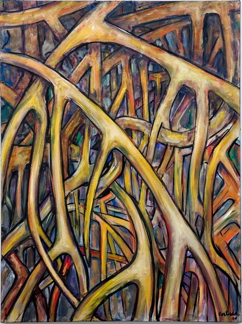 Mangrove Painting, Roots Painting, Mangrove Art, Easy Arts And Crafts, Tree Roots, Art Competitions, Forest Art, Conceptual Design, Sketch Painting