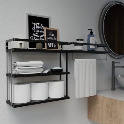 Shelves above toilet