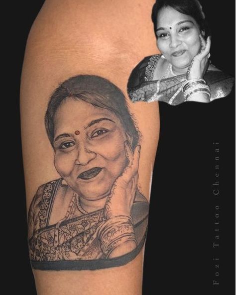 Mom Portrait Tattoo Mom Portrait Tattoo, Mom Portrait, Portrait Tattoo, Tattoos