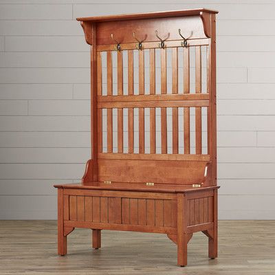 Look what I found on Wayfair! Rustic Hall Trees, Classic Hall, Hall Tree With Bench, Hall Tree Storage Bench, Entryway Hall Tree, Hall Trees, Tree Bench, Wooden Plugs, Wood Storage Bench