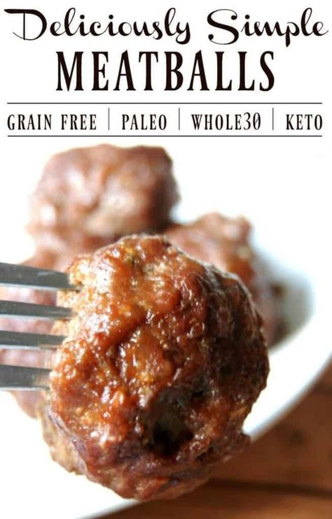 Whole30 Potluck Recipes, Carnivore Appetizers, Simple Meatballs, Whole 30 Keto, The Best Meatballs, Paleo Menu, Keto Meatballs, Gluten Free Meatballs, Lectin Free