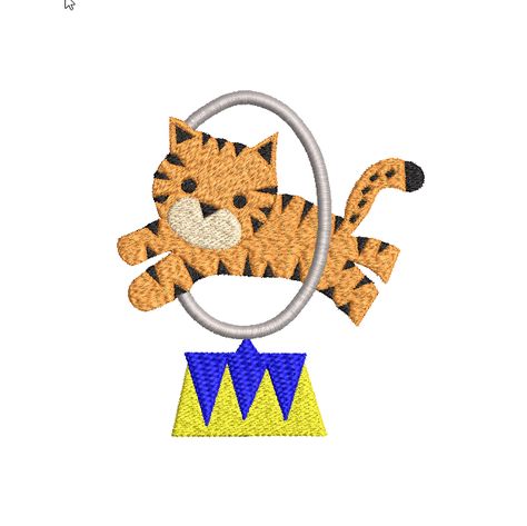 A Visit to the Circus - Performing Tiger - Products - SWAK Embroidery Embroidered Baby Clothes, Fun Embroidery, Nursery Quilt, The Visit, Themed Nursery, The Circus, Embroidery Ideas, Nursery Themes, All Design