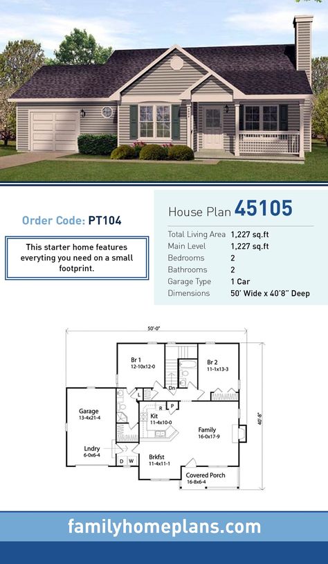 Small House Layout House 1 Floor, Starter Home Plans, Industrial House Plans, Ranch Floor Plans, Floor Plans Ranch, Small House Layout, Mediterranean House Plans, Small House Floor Plans, Ranch Style House Plans