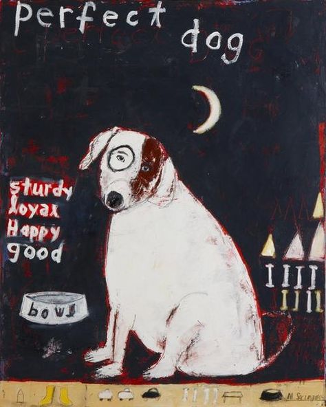 Mary Scrimgeour - Perfect Dog Pattern Collage, Dog Motif, Collage Illustration, Dog Illustration, Naive Art, Art And Illustration, Dog Paintings, Outsider Art, Children's Book Illustration