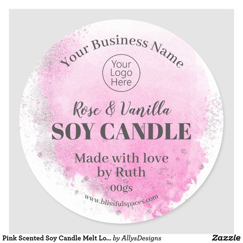 Scented Candle Business, Candle Logo Design Ideas, Wax Melt Business, Diy Candles Video, Wax Melts Packaging, Candle Logo Design, Personalised Wedding Candles, Logo Handmade, Velas Candles