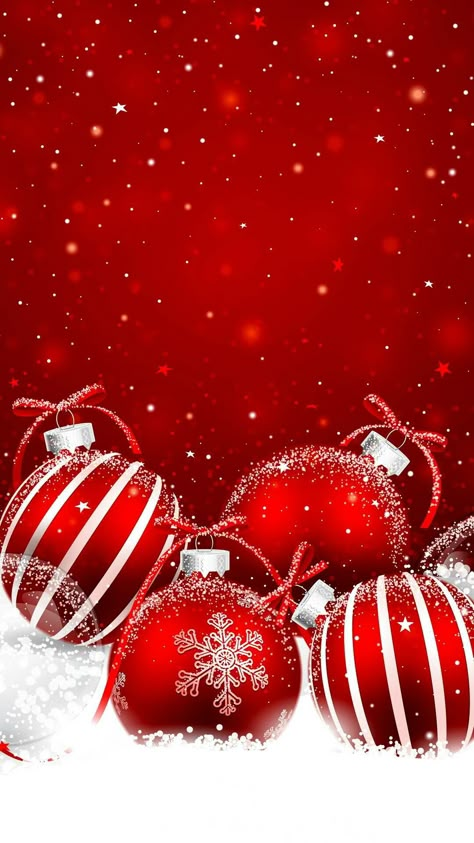 Christmas Balls Wallpaper, Balls Wallpaper, Christmas Card Background, Merry Christmas Wallpaper, Merry Christmas Gif, Merry Christmas Pictures, Christmas Wallpaper Backgrounds, Red And White Christmas, Cute Christmas Wallpaper