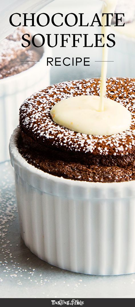 A bright orange sauce covers this rich chocolate soufflé from Jacques Pépin. Chocolate Souffle Recipe, Dessert Souffle, Manhattan Architecture, Souffle Recipe, Dessert Mousse, Coconut Dessert, Souffle Recipes, Lights Photography, Night Travel