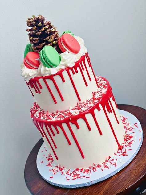 Christmas Sweet 16, 1 Tier Cake, Christmas Birthday Cake, Teen Couple, Christmas Cakes Easy, Christmas Themed Cake, Christmas Express, Two Tier Cake, Cake Christmas