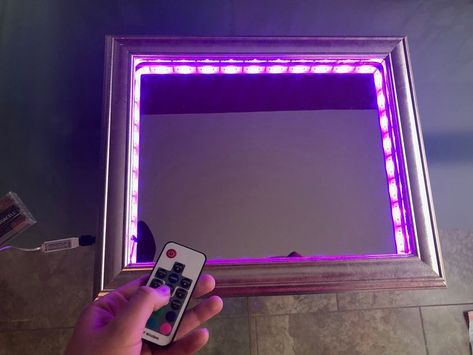 Led Picture Frame, Picture Frame Light, Den Ideas, Mirrored Picture Frames, Mirror Picture, Led Diy, Home Office Setup, Multifunctional Furniture, Office Setup