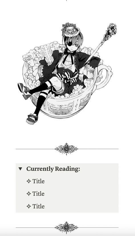 #notion #manga #blackbutler #cielphantomhive #reading Manga Tracker, Aesthetic Notion Template, Template Black And White, Monochrome Aesthetic, Aesthetic Notion, Template Black, Notion Templates, Notion Template, Ciel Phantomhive