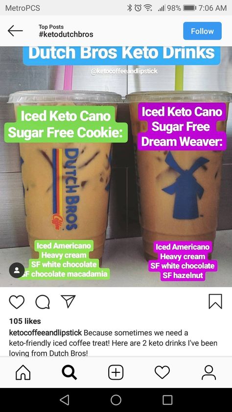 Keto drinks Dutch bros Dutch Bro Keto Drinks, Keri Coffee, Dutch Bros Keto Drinks, Keto Dutch Bros Drinks, Low Calorie Dutch Bros Drinks, Dutch Bros Sugar Free Drinks, Sugar Free Dutch Bros Drinks, Dutch Drinks, Dutch Bros Menu