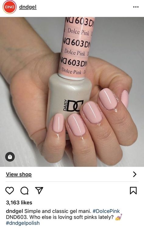 Dnd Gel Polish Colors Wedding, Dnd Dc Gel Polish Colors Summer, Gel Nail Polish Colors Summer 2023, Light Pink Dnd Gel Polish, Dnd Nails Gel Polish, Dnd Nude Pink, Dnd Dolce Pink, Dnd Neutral Gel Polish Colors, Dnd Gel Polish Colors Spring