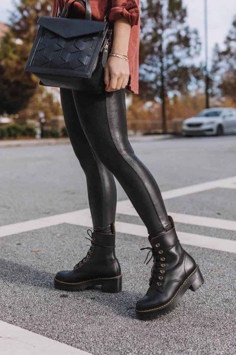 How to Wear Combat Boots in 2021 | Life with Mar Stylish Combat Boots Women, Women Black Combat Boots, Women’s Combat Boots, Black Moto Boots Outfit, Skirt Combat Boots Outfit, How To Style Combat Boots With Jeans, What To Wear With Combat Boots, Outfits With Black Combat Boots, How To Wear Combat Boots