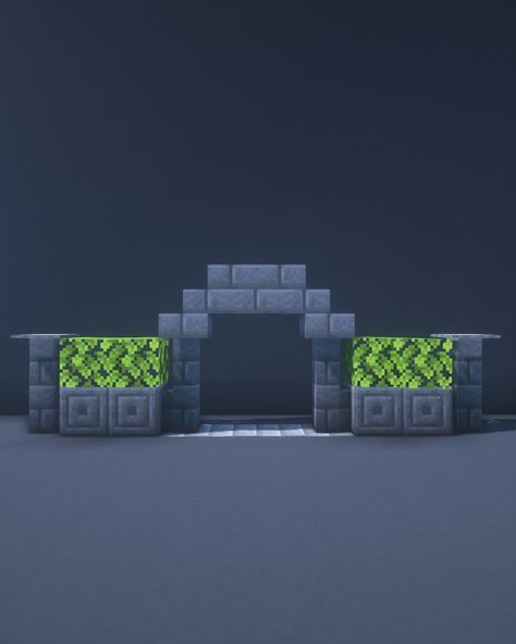 Minecraft Building Details, Minecraft Border Wall, Minecraft Concrete Builds, Minecraft Entrance Ideas Outside, Minecraft Walls Ideas, Minecraft 1.20 Builds, Minecraft Fence Ideas, Minecraft Wall Ideas, Fence Ideas Minecraft