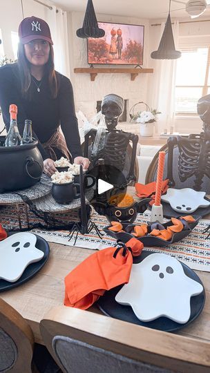 78K views · 12K reactions | Halloween tablescape inspo 👻🖤✨  Comment “TABLE” below to receive a DM with the link to shop this post on my LTK ⬇ https://liketk.it/4Td2b  Here’s a look at all the spooky and whimsical tablescapes I’ve shared so far this Halloween season! 👻🖤 From fun party setups to elegant spooky vibes, there’s been a little something for everyone! 🕷️✨  And I’m not done just yet—stay tuned for even more Halloween magic coming soon! 🎃👀  Which one is your favorite?!?   Be sure to SAVE and SHARE with your Halloween loving bestie!   #halloweendecor #spookyseason #halloweendiy #mybhghome #halloween #halloweenideas #halloweentime  #spookyszn #pinkhalloween #halloweentablescape #halloweentable #halloween #halloweenparty #halloweendiy   Halloween tablescape, halloween party, Hal Whimsical Tablescapes, Halloween Food Crafts, Halloween Tablescape, Creepy Costumes, Party Setup, Thanksgiving Celebration, Halloween Party Themes, Halloween Inspo, Halloween Magic