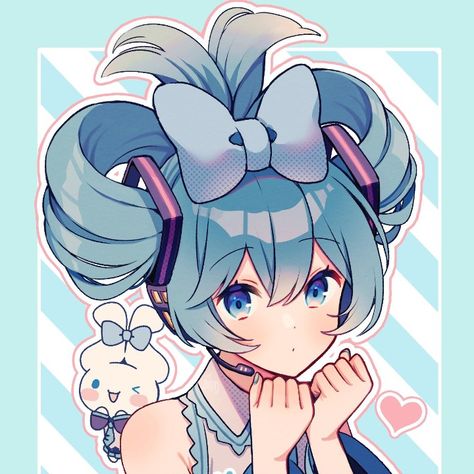 Cinnamon Roll Miku, Miku Chan, Star Sprinkles, Hello Kitty Characters, Miku Hatsune, Cute Little Drawings, Sanrio Characters, الرسومات اللطيفة, Cute Cartoon Wallpapers