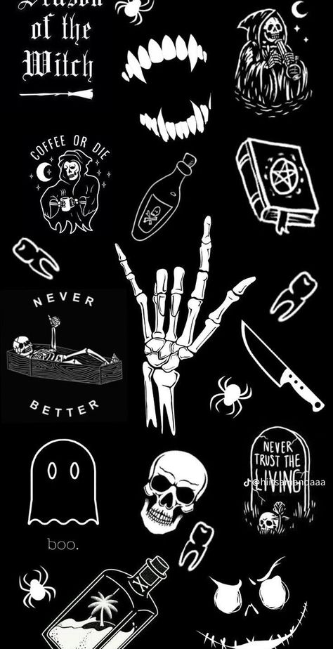 Black Spooky Wallpaper, Black And White Halloween Wallpaper, White Halloween Wallpaper, White Goth Aesthetic, Eevee Wallpaper, Vine Drawing, Black And White Halloween, Halloween Wallpaper Iphone Backgrounds, Iphone 5s Wallpaper