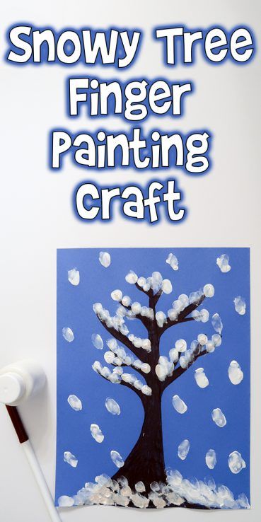 Tree Finger Painting, Winter Art Project, Snow Crafts, Winter Crafts Preschool, January Art, Weather Crafts, Winter Activities Preschool, January Crafts, Baby Art Projects