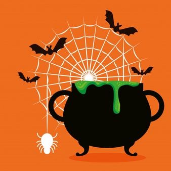 Tarjeta de halloween con caldero | Vector Gratis Fall Halloween, Doodles, Halloween, Art