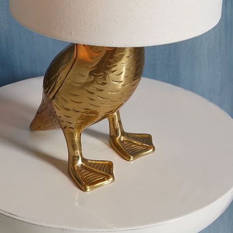 Rachel Kozlowski Mallard Duck Table Lamp Wonderland Bathroom, Duck Table, Duck Lamp, Cube Decor, Room Crafts, Bird Lamp, Funky House, Bathroom Furniture Modern, Modern Color Schemes