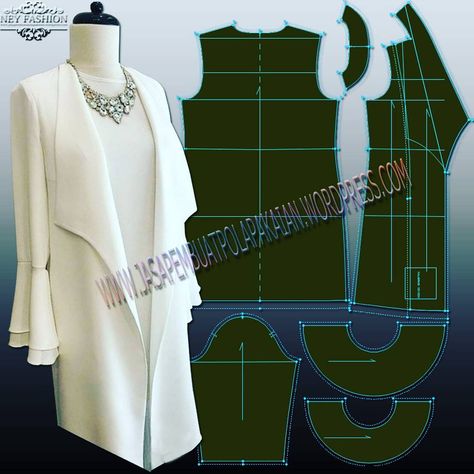 pattermaker #polajakarta #fashion #dresses #cad #cadsystem #freelancerpatternmaker #blazer https://www.jasapembuatpolapakaian.wordpress.com… Long Vest Pattern, Projek Menjahit, Dresses Couture, Blazer Pattern, Jacket Pattern Sewing, Design Dresses, Coat Patterns, Fashion Sewing Pattern, Jacket Pattern