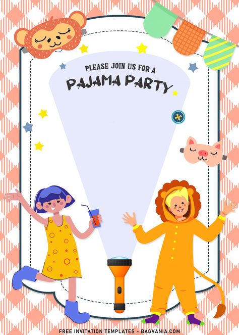 Cool 8+ Pajama Party Invitation Templates To Celebrate Your Kid's Birthday #free #freeinvitation2019 #birthday #disney #invitations #invitationtemplates Pajama Party Birthday, Sleepover Invitations, Superhero Birthday Invitations, Birthday Free, Free Printable Invitations Templates, Hot Wheels Birthday, Fiesta Birthday Party, Fun Invitations, Free Printable Invitations